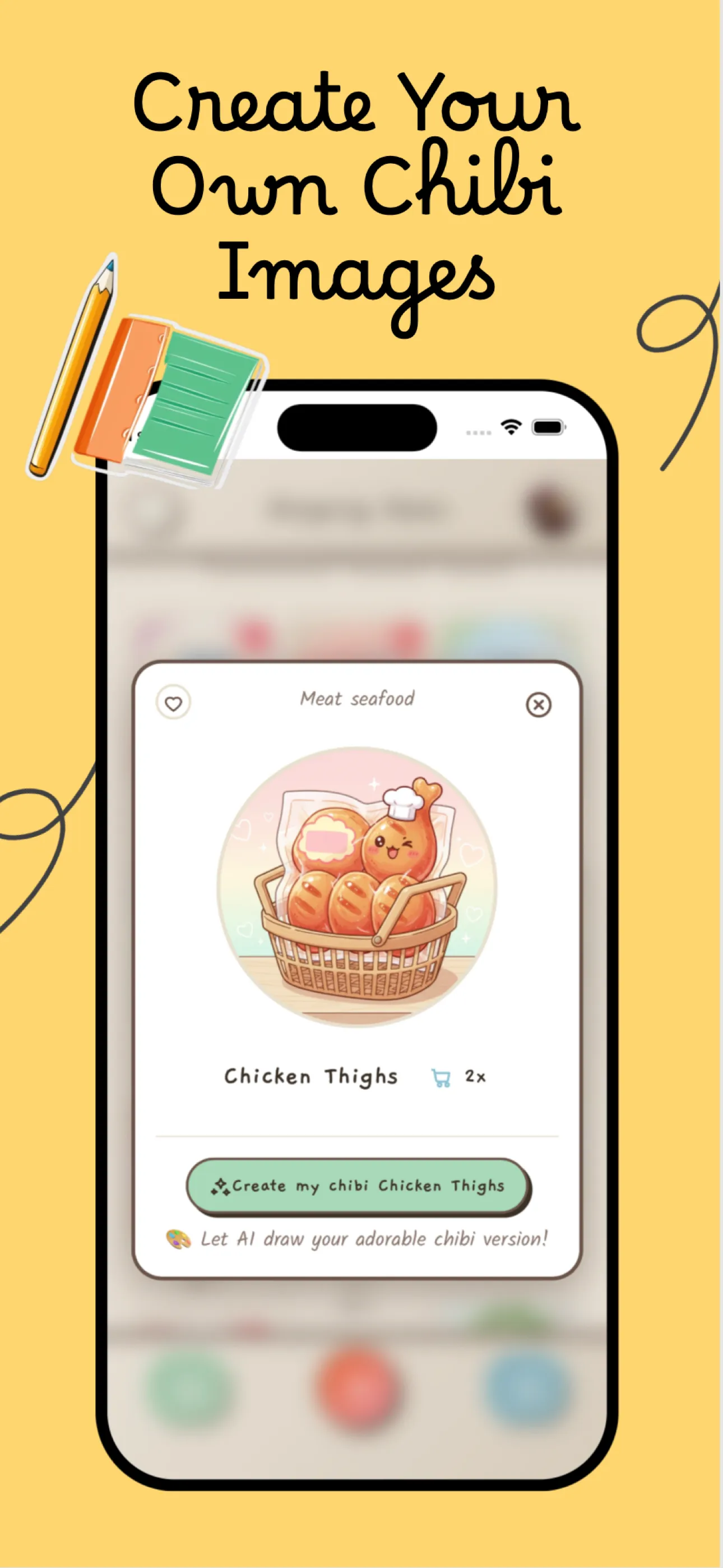 ChibiCart AI generating chibi art for items